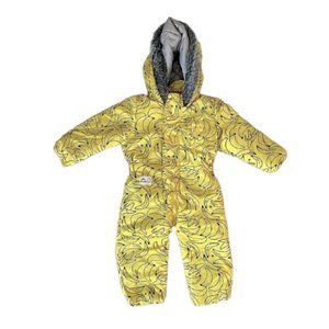 COPY - NEW  Fleece Baby Rompers Banana Print 18-24 months